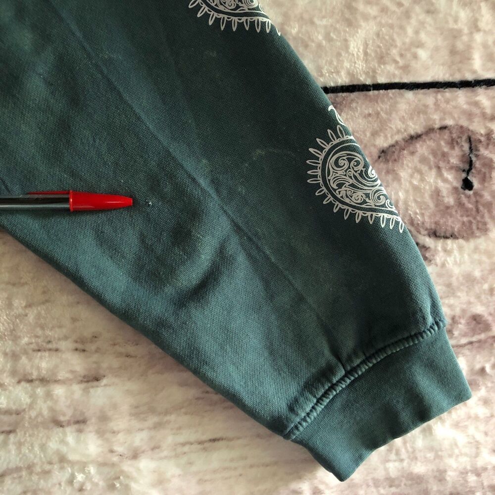 Daisy Street Hoodie XL Green Tie Dye Oversized Y2k Goth Hearts New York Grunge - Picture 16 of 16